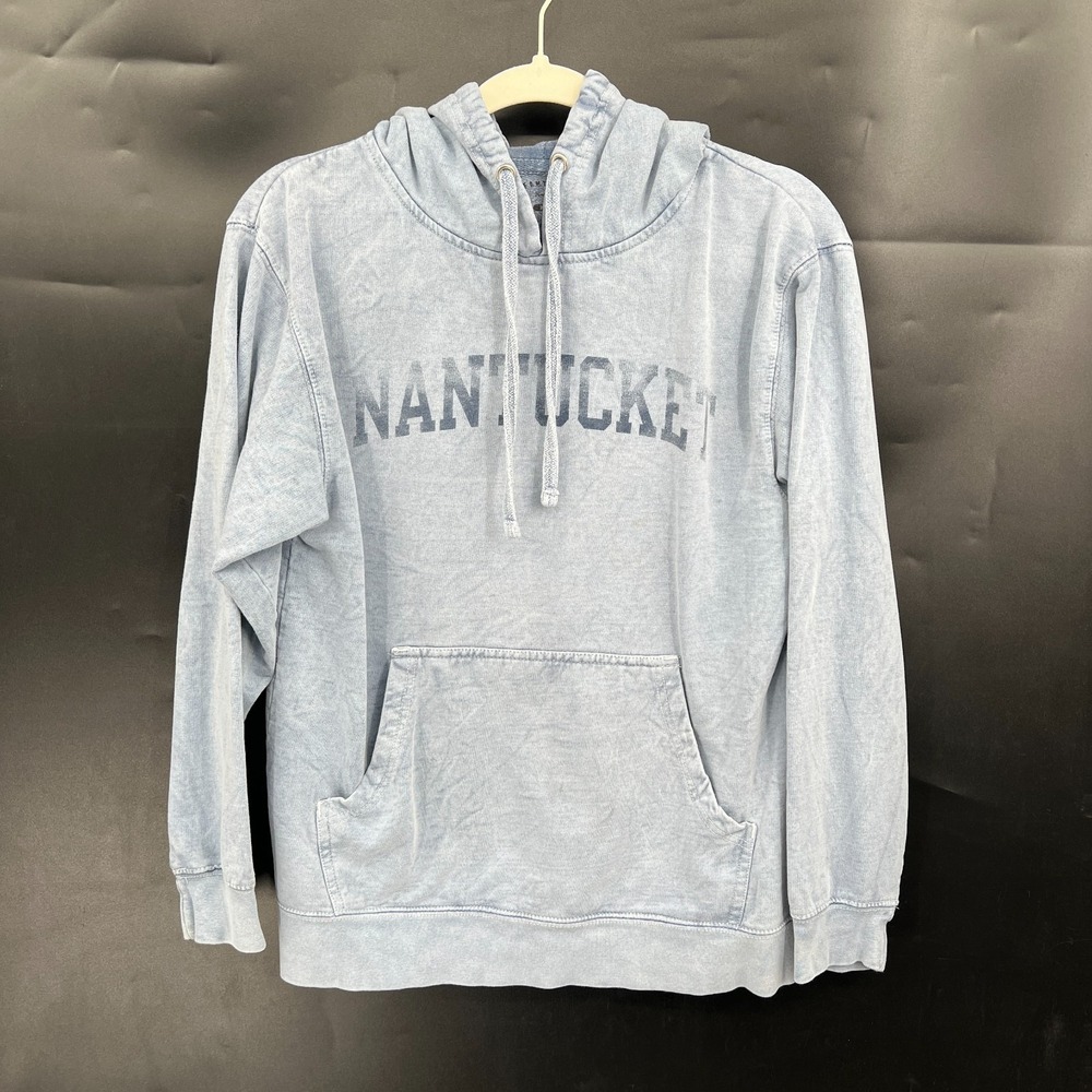 Beantown hoodie‎ pullover sweatshirt light blue Nantucket island New England XS